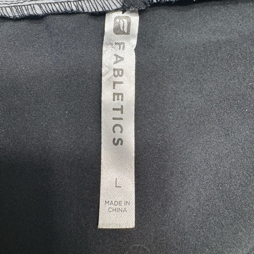 Fabletics Women’s Jiae Black & White Jacket Stretchy Full Zip Hooded Size Large - Picture 3 of 6